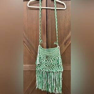 NWT RAJ LA Macramé Fringe Crossbody